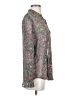 Unbranded 100% Polyester Floral Gray Long Sleeve Blouse Size S - photo 4