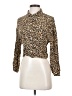 Zara TRF Animal Print Gold Long Sleeve Blouse Size S - photo 1