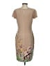 St. John Graphic Tan Cocktail Dress Size 4 - photo 2