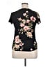 rue21 Floral Black Short Sleeve T-Shirt Size XL - photo 2