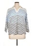 L.L.Bean Stripes Blue 3/4 Sleeve Button-Down Shirt Size XL Reg - photo 1