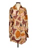 Alexis 100% Viscose Aztec Or Tribal Print Orange Long Sleeve Blouse Size S - photo 1