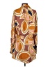 Alexis 100% Viscose Aztec Or Tribal Print Orange Long Sleeve Blouse Size S - photo 2