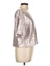 Anthropologie Metallic Silver Short Sleeve Top Size L - photo 4