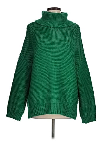 Blushing Heart Turtleneck Sweater (view 1)
