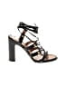 Valentino Black Rockstud Heeled Gladiator Sandals Size EU 37 - photo 1