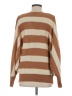 Wishlist 100% Acrylic Stripes Brown Pullover Sweater Size S - photo 2