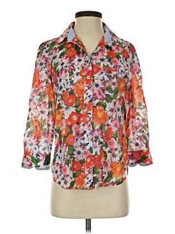 HD in Paris 3/4 Sleeve Button-Down Shirt (view 1)