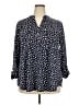 Cocomo Polka Dots Blue 3/4 Sleeve Blouse Size 2X - photo 1