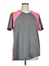 Catherines Color Block Gray Active T-Shirt Size 1X - photo 1