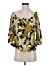 Veronica M. Yellow 3/4 Sleeve Blouse Size S - photo 1