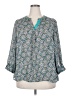 Worthington 100% Polyester Teal 3/4 Sleeve Blouse Size 2X - photo 1