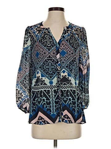 Leifsdottir 3/4 Sleeve Silk Top (view 1)