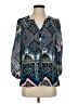 Leifsdottir 100% Silk Blue 3/4 Sleeve Silk Top Size 4 - photo 1