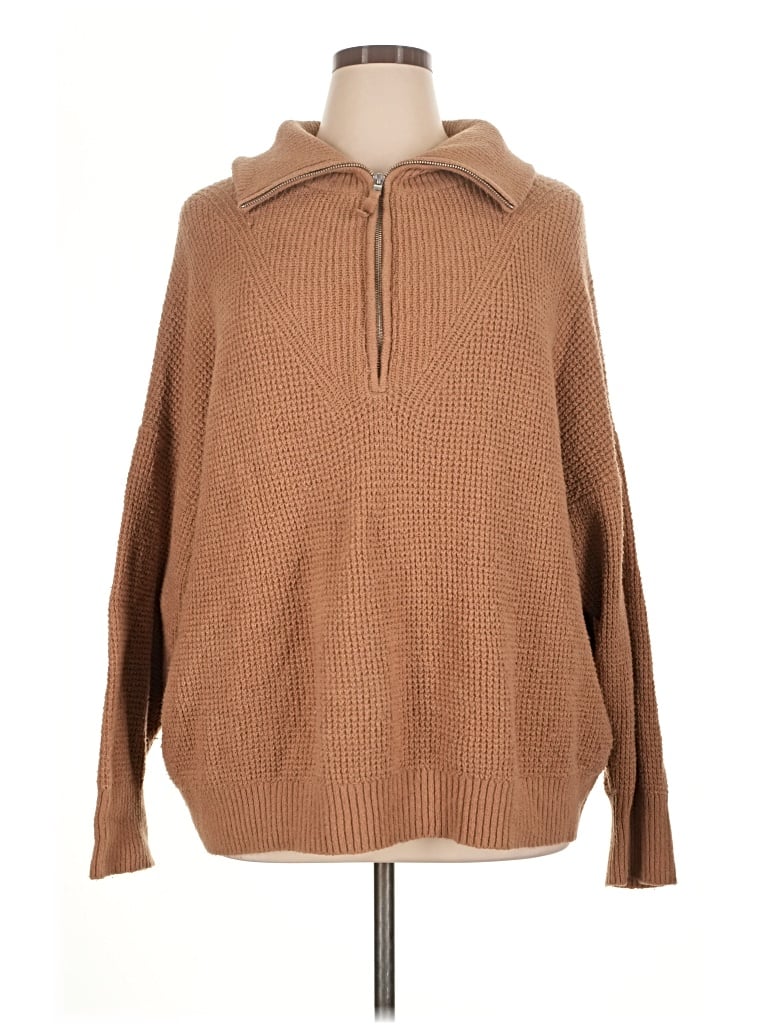 Pre-owned Aerie Pullover Sweater In Brown