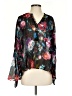 Robert Graham 100% Viscose Floral Black 3/4 Sleeve Blouse Size XS - photo 1