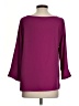 Talbots 100% Polyester Burgundy 3/4 Sleeve Top Size S - photo 2