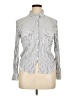 Max Studio Stripes Silver Long Sleeve Button-Down Shirt Size XL - photo 1
