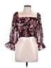 Mia Joy 100% Polyester Black 3/4 Sleeve Blouse Size M - photo 1