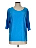 Clara Sun Woo Blue 3/4 Sleeve Top Size L - photo 1