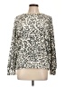 Ann Taylor LOFT Floral Ivory Long Sleeve Blouse Size L - photo 1