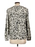 Ann Taylor LOFT Floral Ivory Long Sleeve Blouse Size L - photo 2