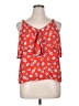 Eyeshadow 100% Polyester Red Sleeveless Blouse Size XL - photo 1