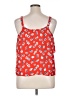 Eyeshadow 100% Polyester Red Sleeveless Blouse Size XL - photo 2