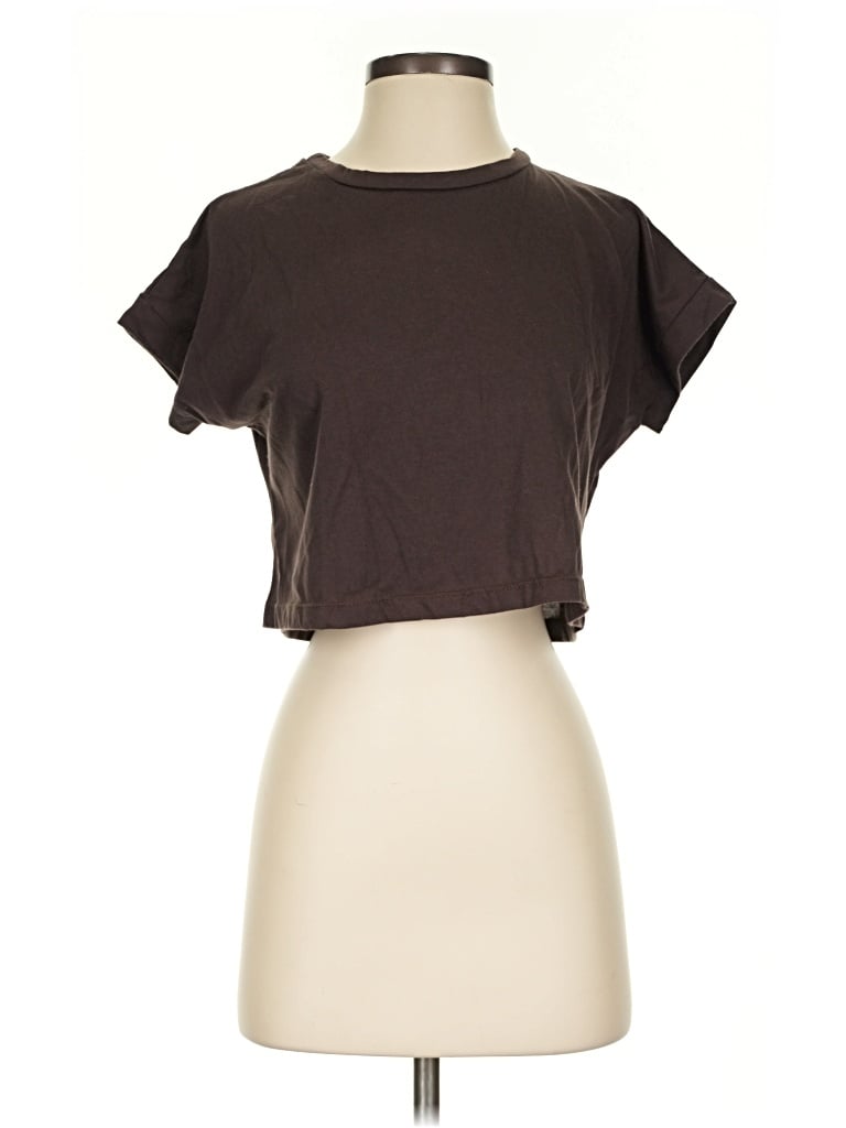 Pre-owned Assorted Brands Short Sleeve T-shirt In Brown