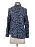 J.Crew 100% Viscose Animal Print Blue Long Sleeve Blouse Size XS - photo 1