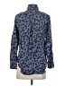 J.Crew 100% Viscose Animal Print Blue Long Sleeve Blouse Size XS - photo 2