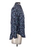 J.Crew 100% Viscose Animal Print Blue Long Sleeve Blouse Size XS - photo 4