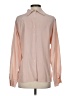 Barrie Pace 100% Silk Color Block Tan Pink Long Sleeve Silk Top Size 4 - photo 2