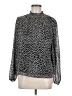 J.Crew Factory Store 100% Polyester Polka Dots Silver Long Sleeve Blouse Size M - photo 1