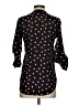 Maison Jules 100% Polyester Hearts Black 3/4 Sleeve Blouse Size XS - photo 2