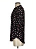 Maison Jules 100% Polyester Hearts Black 3/4 Sleeve Blouse Size XS - photo 5