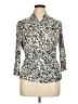 Rose + Olive Animal Print Ivory 3/4 Sleeve Blouse Size XL - photo 1