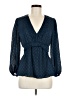 Max Studio 100% Polyester Blue Long Sleeve Blouse Size M - photo 1