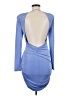 Misha Solid Blue Cocktail Dress Size M - photo 2
