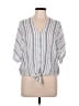 Sim & Sam 100% Rayon Gray Short Sleeve Blouse Size M - photo 1