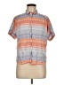 Universal Thread Stripes Orange Short Sleeve Button-Down Shirt Size M - photo 1