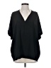Assorted Brands 100% Polyester Black Short Sleeve Blouse Size S - photo 1