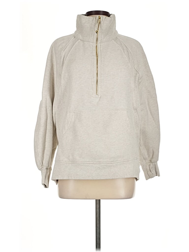 Pre-owned Lululemon Athletica Fleece Jacket In Tan