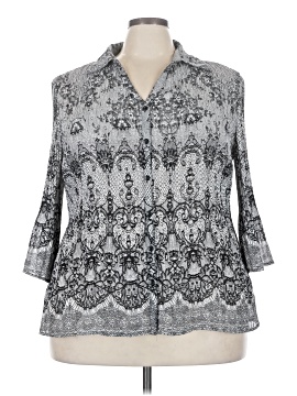 Fashion Bug 3/4 Sleeve Button Down Shirt