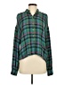 Pilcro Plaid Green Long Sleeve Blouse Size S - photo 1
