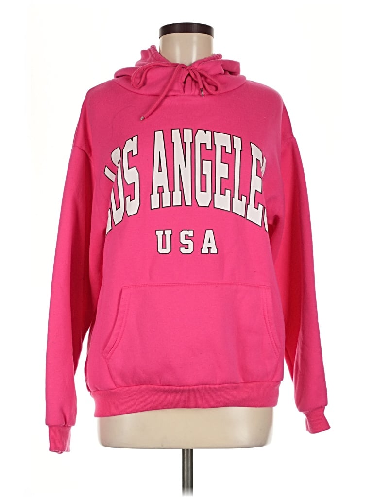 Pre-owned Shein Pullover Hoodie In Pink