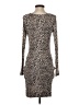 BCBGMAXAZRIA Animal Print Brown Cocktail Dress Size XXS - photo 2