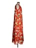 Adrienne 100% Polyester Tropical Orange Casual Dress Size S - photo 4