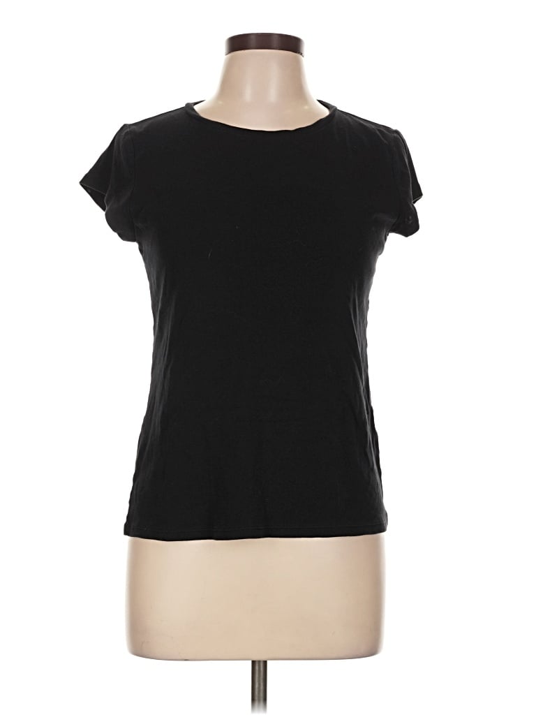 Pre-owned Liz Claiborne Short Sleeve T-shirt In Black