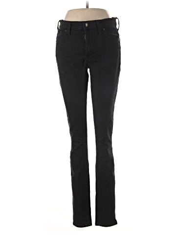 Madewell Tall 9" Mid-Rise Skinny Jeans in ISKO Stay Black&trade; (view 1)